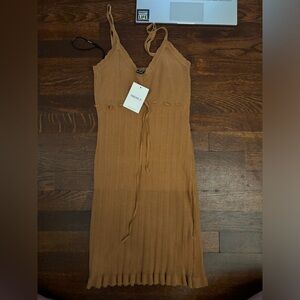 Cotton synched mini dress